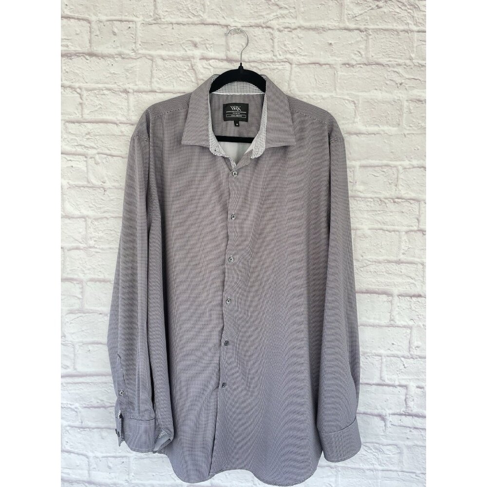 WRK Men’s Button Up Shirt 4-Way Stretch Work Rest Karma Long Sleeve Size 18 - Picture 15 of 15